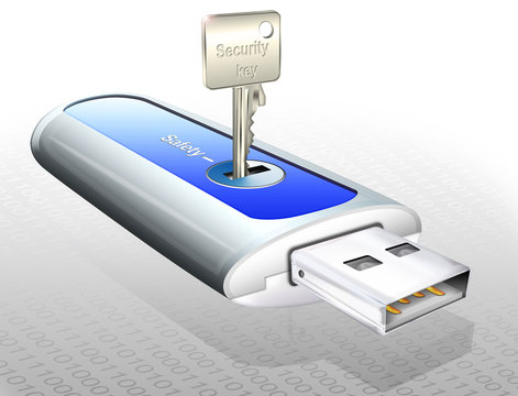 USB Flash Stick - mit security key