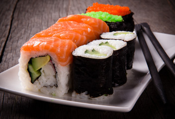 Japanese seafood sushi