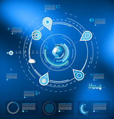 Infographic design template with paper tags