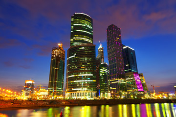 Fototapeta na wymiar Wieżowce Moskwy centrum biznesowym
