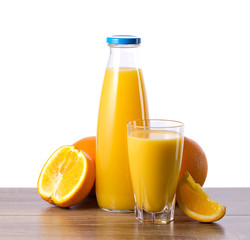 orange juice and fruit