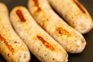 Chicken Sausages in a Pan
