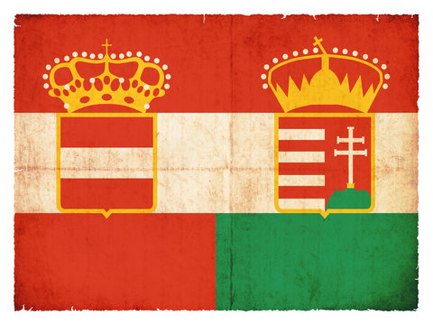 Historische Grunge-Flagge der &Ouml;sterreichisch-Ungarischen Monarch