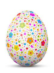 Fototapeta na wymiar Easter Egg, Wielkanoc, jajko, kwiaty, kropki, kwiatki, kropki, 3D