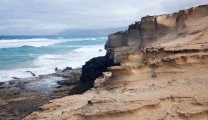 Eroded  west coast of Fuerteventura