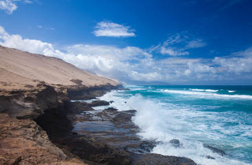 Eroded  west coast of Fuerteventura