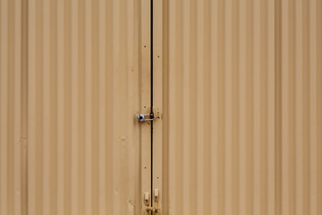 Lock on Rusty Storage Doors