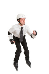 Geschäftsmann schnell unterwegs