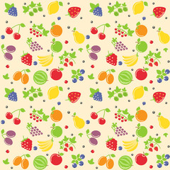 seamless fruit texture vector illustration