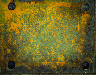 old metal surfaces with rust and paint