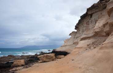 Eroded  west coast of Fuerteventura