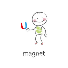 Magnet. Illustration.
