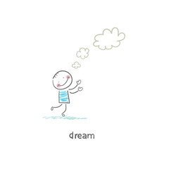 Dreamer. Illustration.