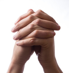 Two hand, keeping safe. 