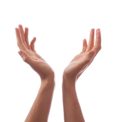 Two hand, keeping safe. 