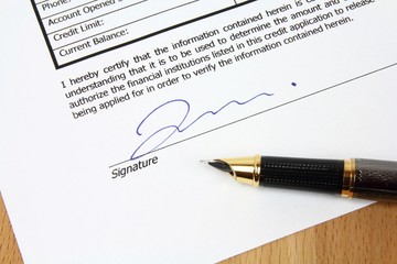 Signed agreement