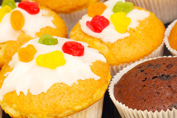Helle und dunkle Muffins