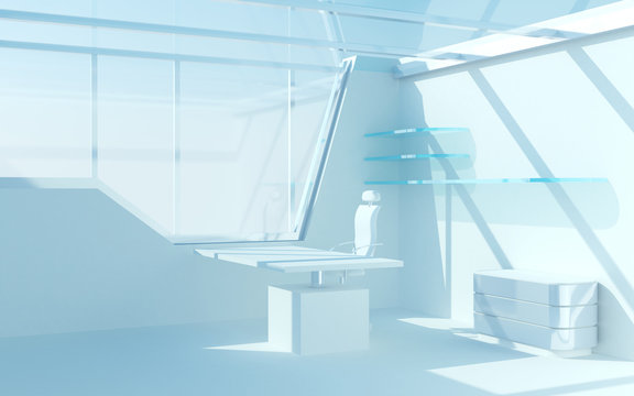 abstract futuristic office