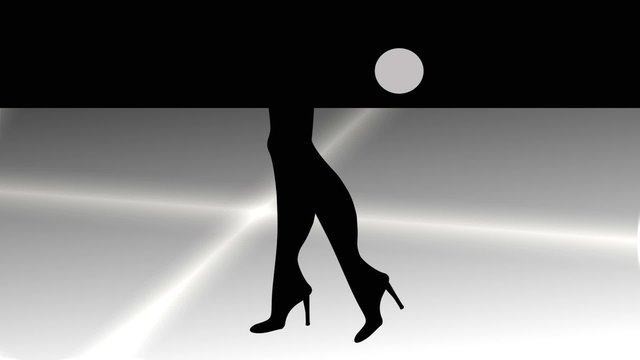 gambe di donna su sfondo astratto