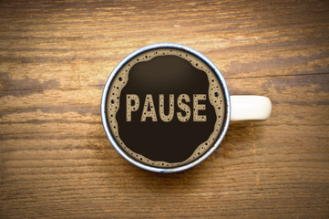 Pause Kaffe Becher - obrazy, fototapety, plakaty