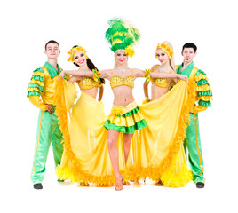 Naklejka premium Sexy carnival dancers posing
