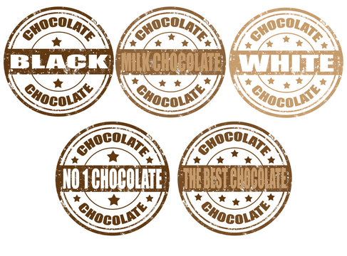 Set of chocolate stamps
