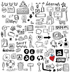 Big set Internet doodles