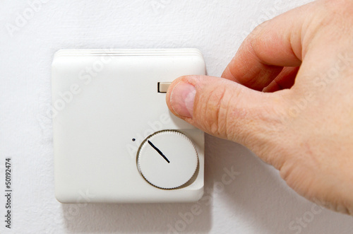 "Nachtspeicherheizung - Gebläse einschalten" Stockfotos und lizenzfreie