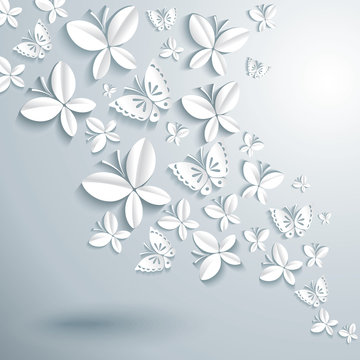 Abstract background with butterflies.