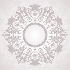 Lace Invitation card with abstract floral background.