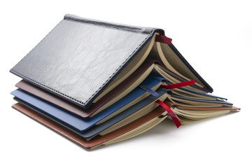 stack of diaries