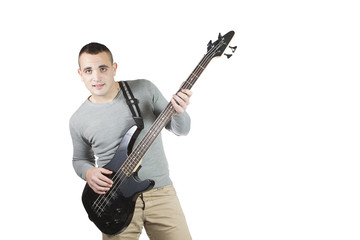 Naklejka premium man whit bass
