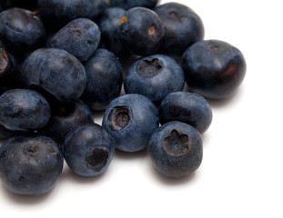 blueberries isolated on white background