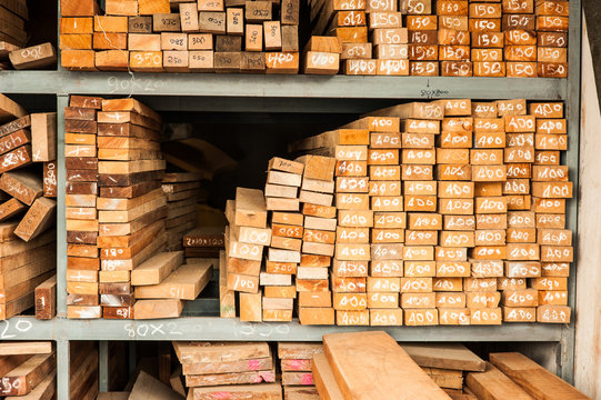 Pattern of Pile of Wood Stored in stock