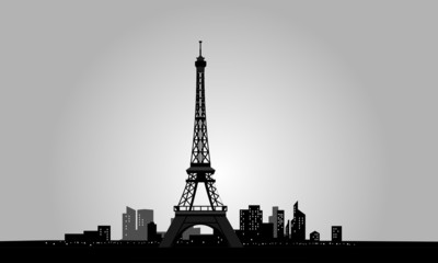 eiffel tower and city in paris
