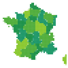 Fototapeta na wymiar Francja mapa mozaika