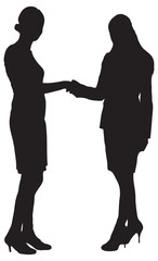 Businesswomen shaking hands