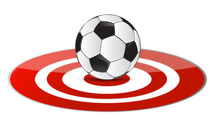 Obraz premium soccer ball target concept