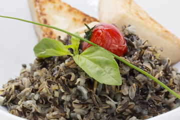 Дикий рис с сыром по- мексикански