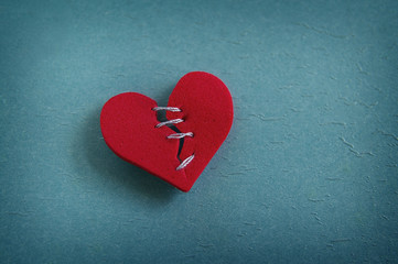mended stitched heart