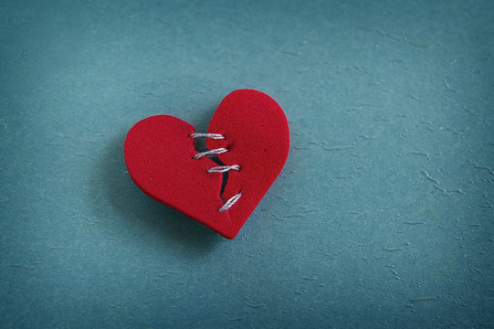 mended stitched heart