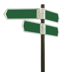 Road sign isolated on white background