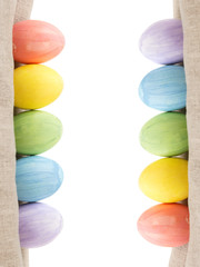 two rows of easter eggs