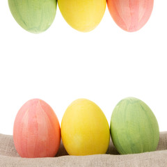 two rows of easter eggs