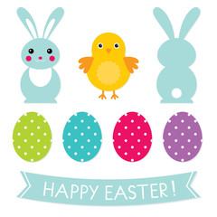 Easter design elements set