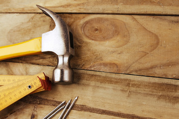 Tools on wood