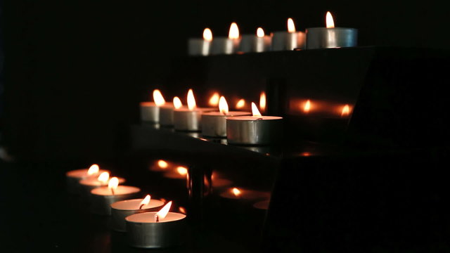 Candles at the alter