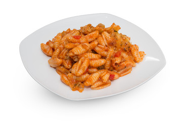 Macaroni with tomato sauce
