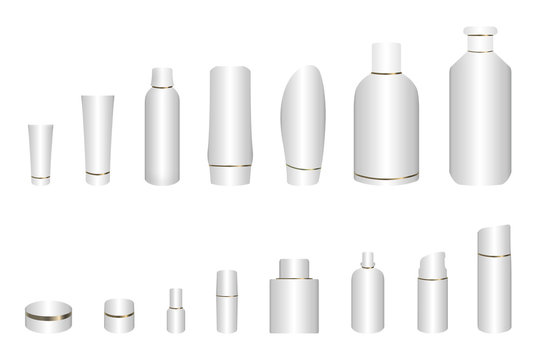 Vector Set Wei&szlig; Gold Kosmetik