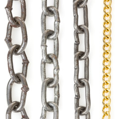 Fototapeta premium metal chain on white